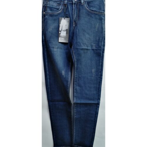Trousers men elastic blue jeans 182