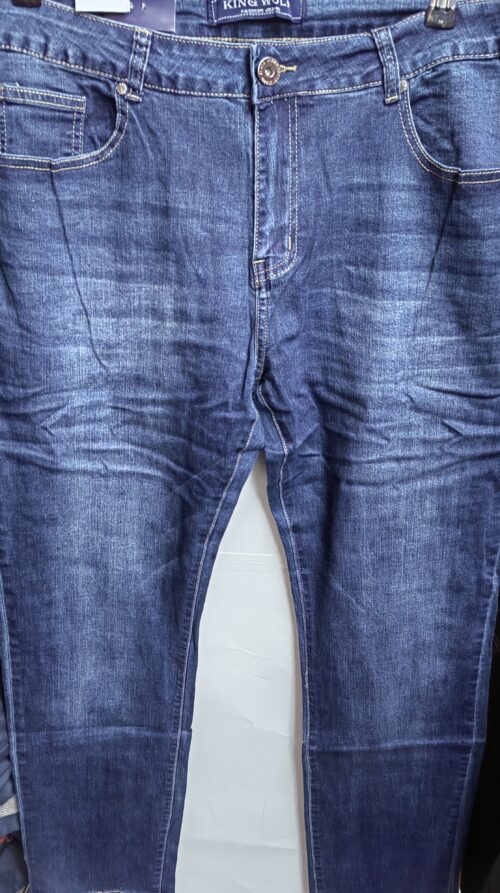 Men trousers BIG SIZES elastic tissue blue jeans SHW28