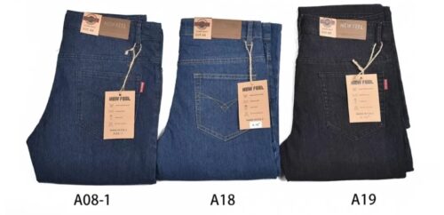 Trousers men elastic tissue blue jeans A08